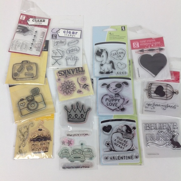 Small Clear Cling Stamp lot of 14 - Picture 8 of 8